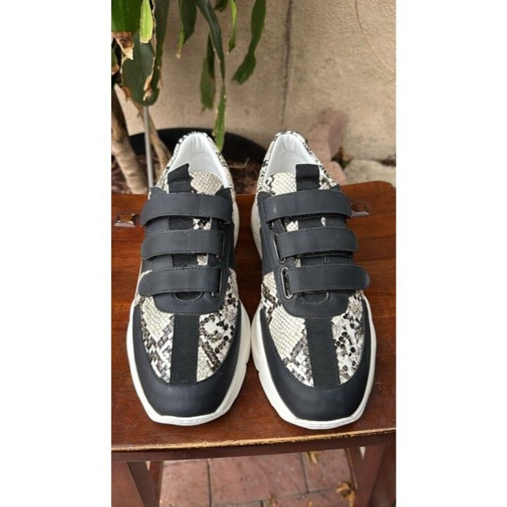 DANIEL PATRICK Size 8 (41) Men's Low Top Shoes Designer Used Velcro - Picture 2 of 7